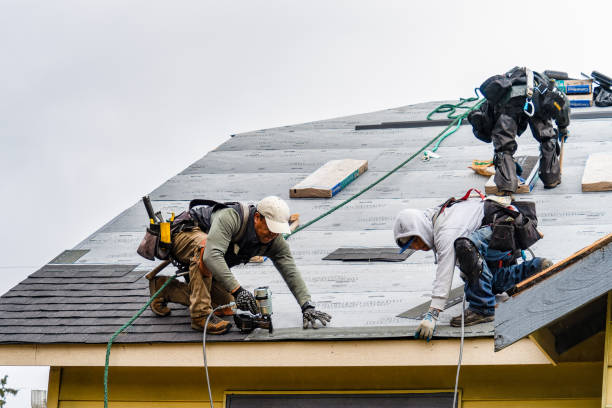 Professional Gutter Installation technician working in Middletown, IA